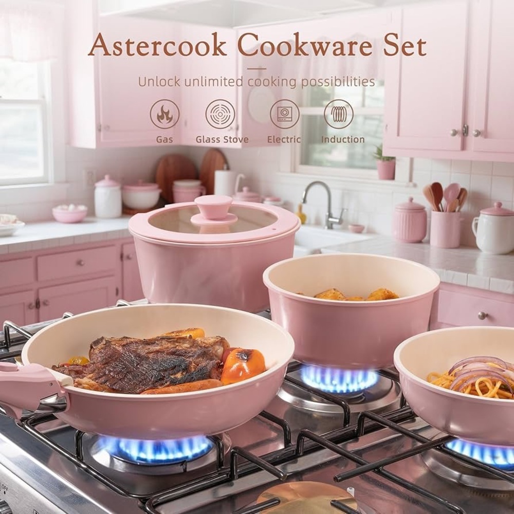 Pink Cookware Set